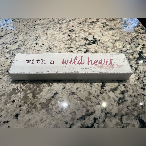 Bilingual Wooden Decorative Desk Sign - Picture 2 of 2